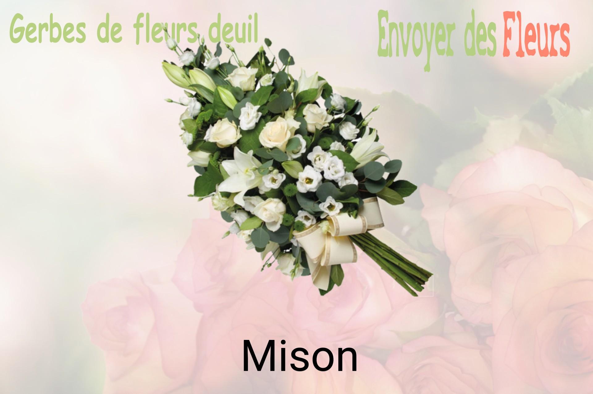 Gerbe de fleurs de deuil livrée à Mison